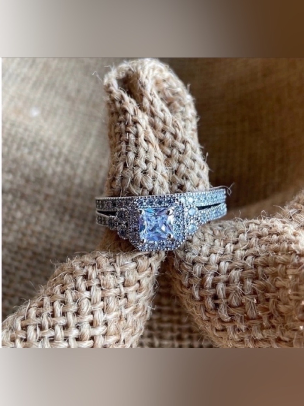 PRINCESS Elegant engagement proposal, promise, ring diamond Size 6